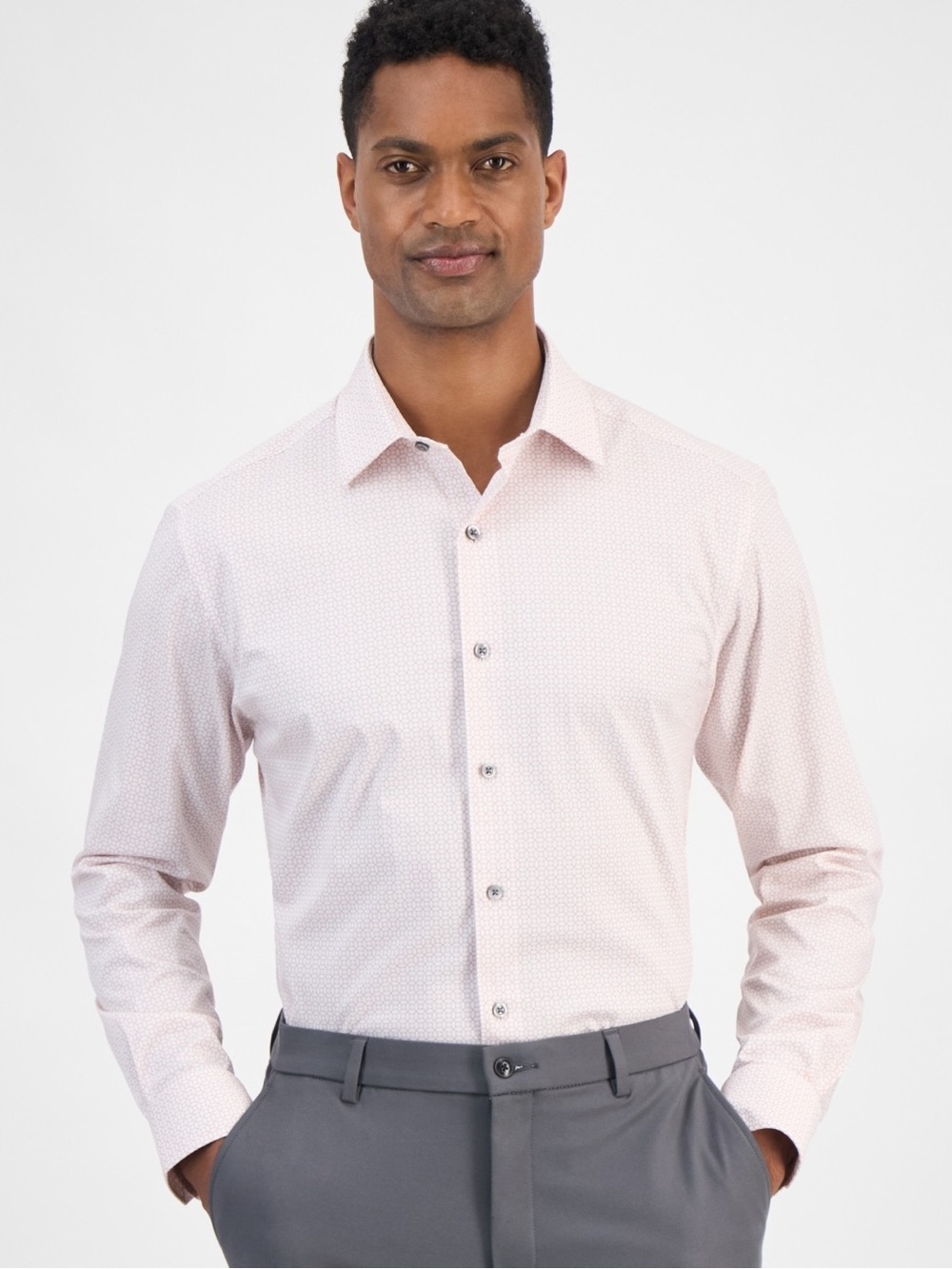 Alfani Men's Round Medallion Print Dress Shirt NWT